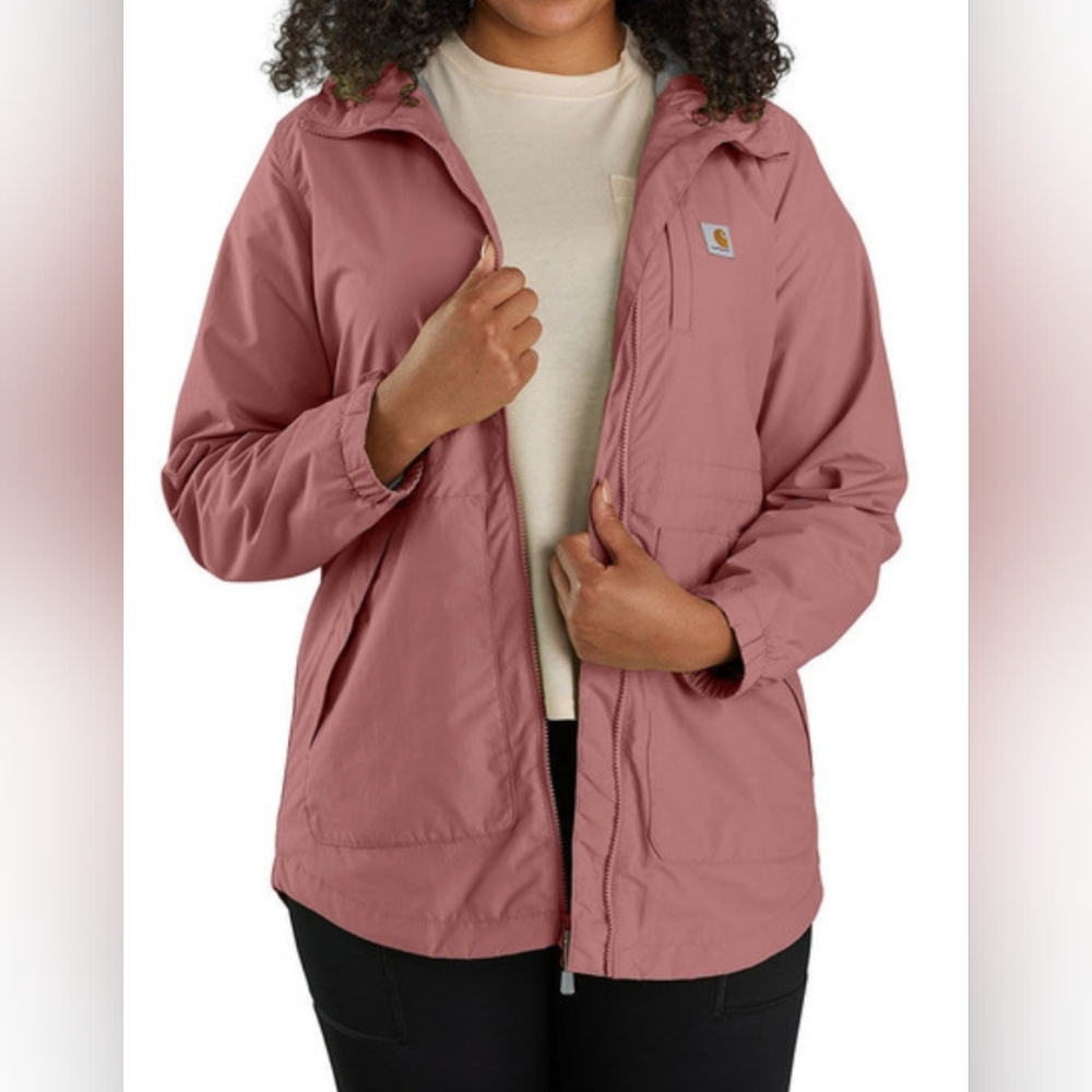 Carhartt Women's Rain Defender Hooded Lightweight Coat Size XL MSRP $79.99 - Picture 2 of 8